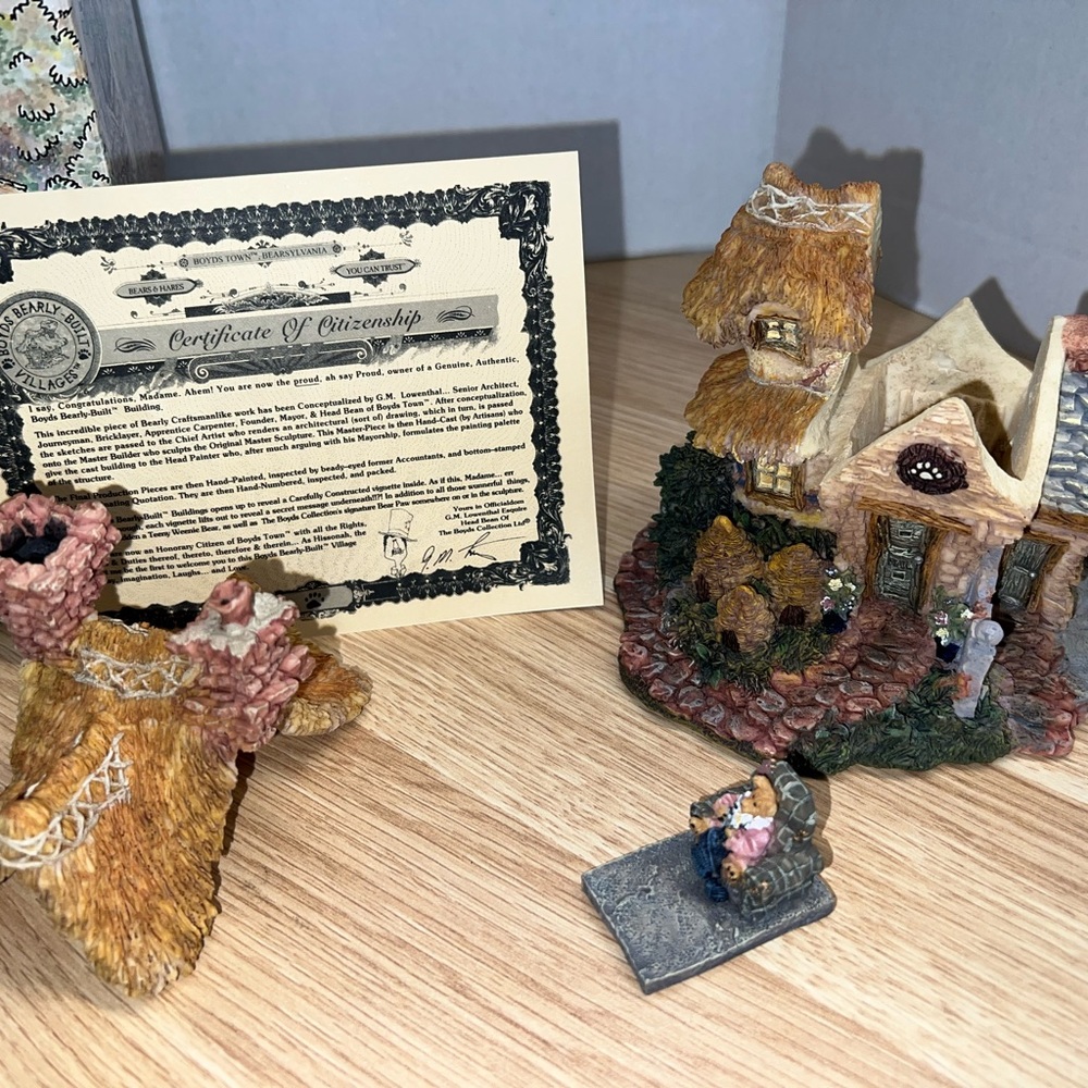 Premiere Edition Rare Vintage Boyds Bears -Bailey’s Cozy Cottage